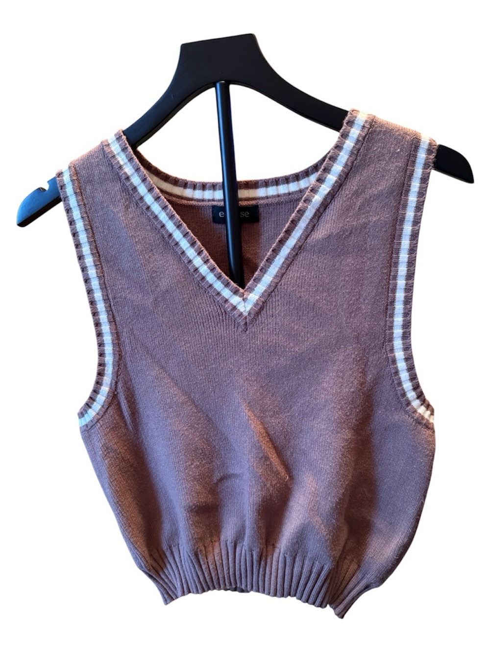4/$45- Eclipse Brown V-Neck Sweater Vest Women’s XL Preppy Knit Sleeveless